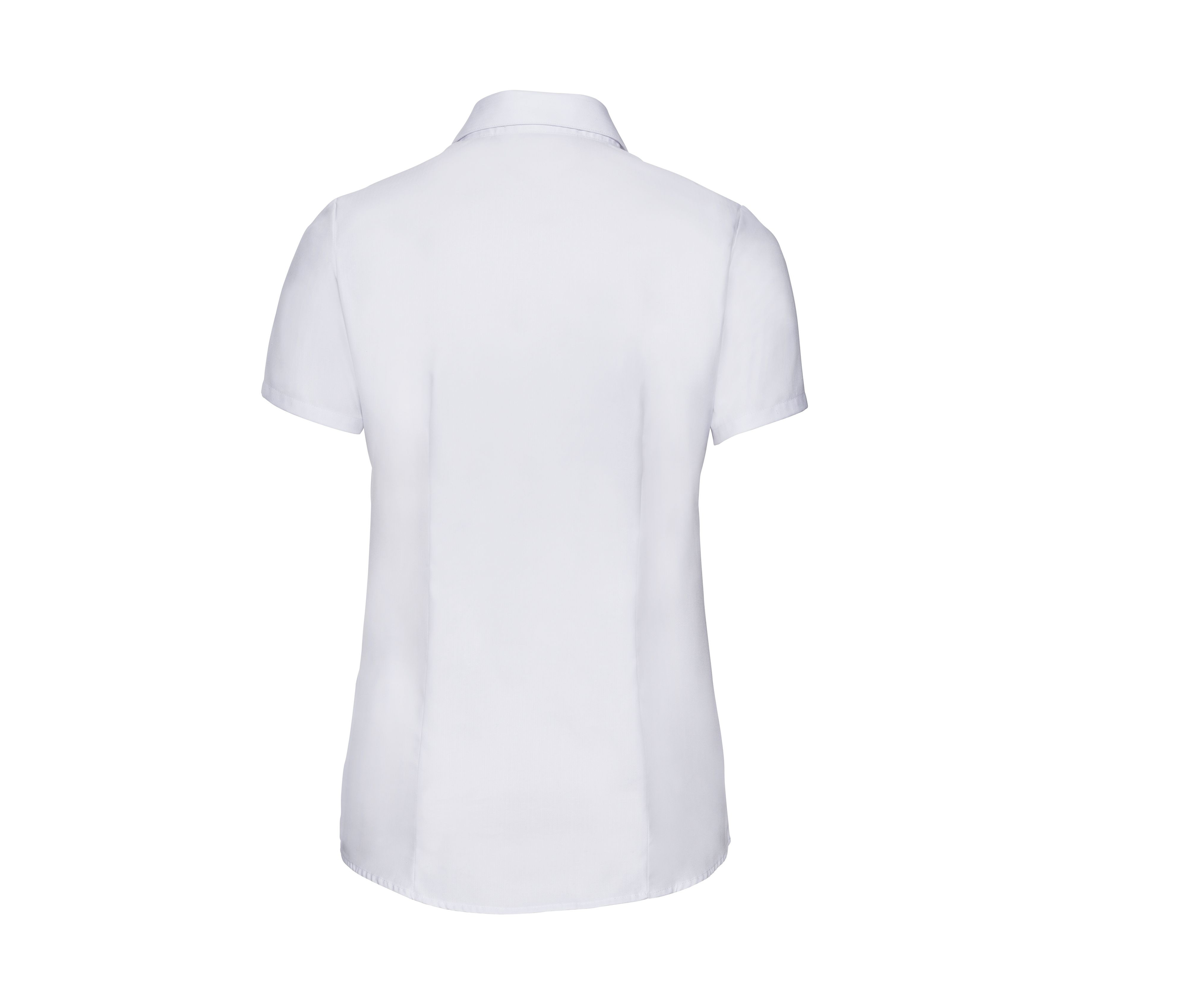LADIES' SHORT SLEEVE TAILORED HERRINGBONE SHIRT