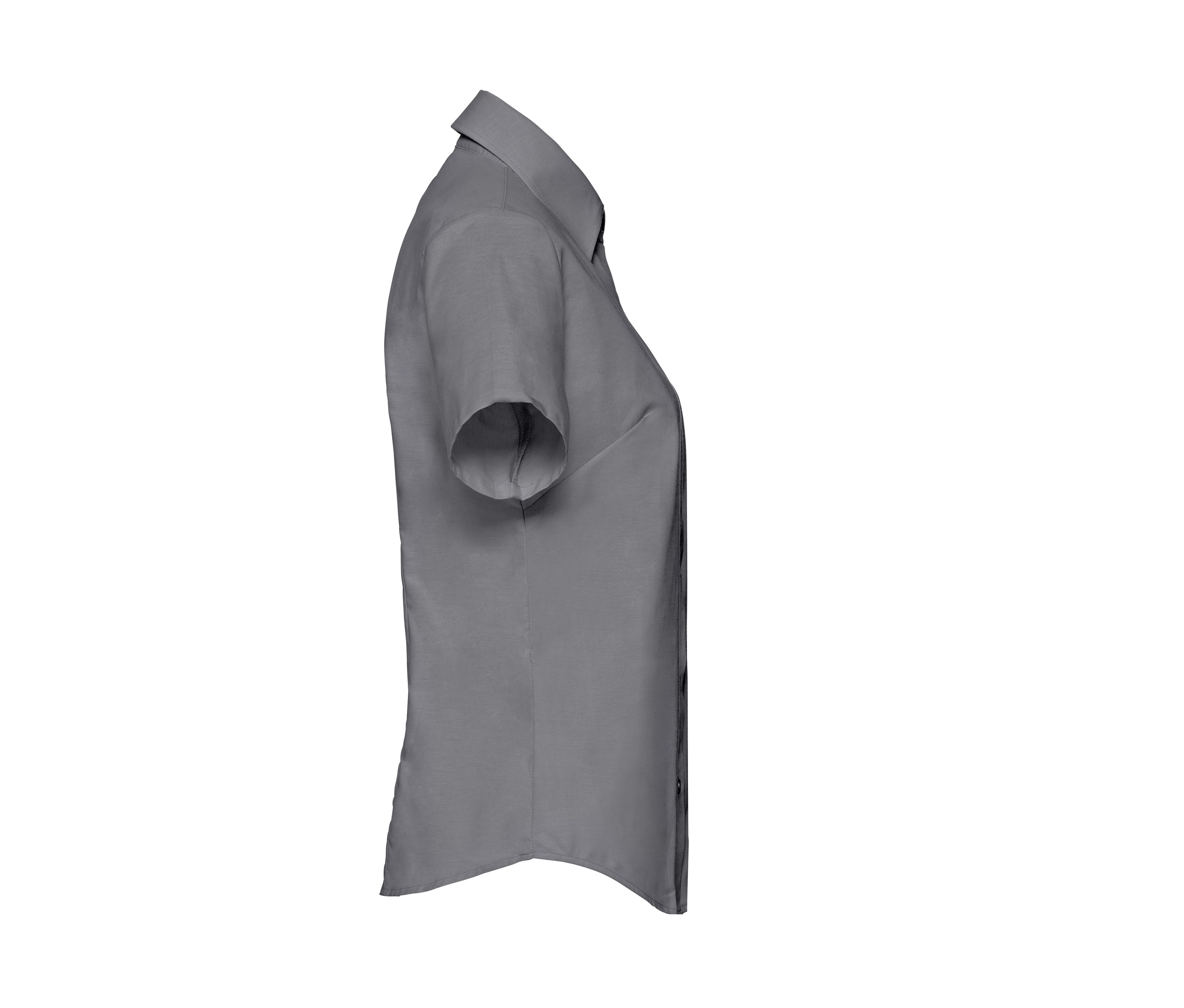 LADIES' SHORT SLEEVE TAILORED OXFORD SHIRT