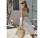 COTTON POCKET NATURAL STARCHED JUTE MIDI TOTE